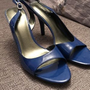 Nine West Royal Blue Sandal Heels 9.5